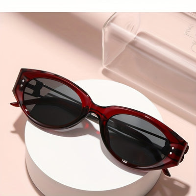 1 Pair of 2025 Fashion Cat-Eye Glasses for Women High-End Korean Slim Black Glasses Anti- Sun Visor