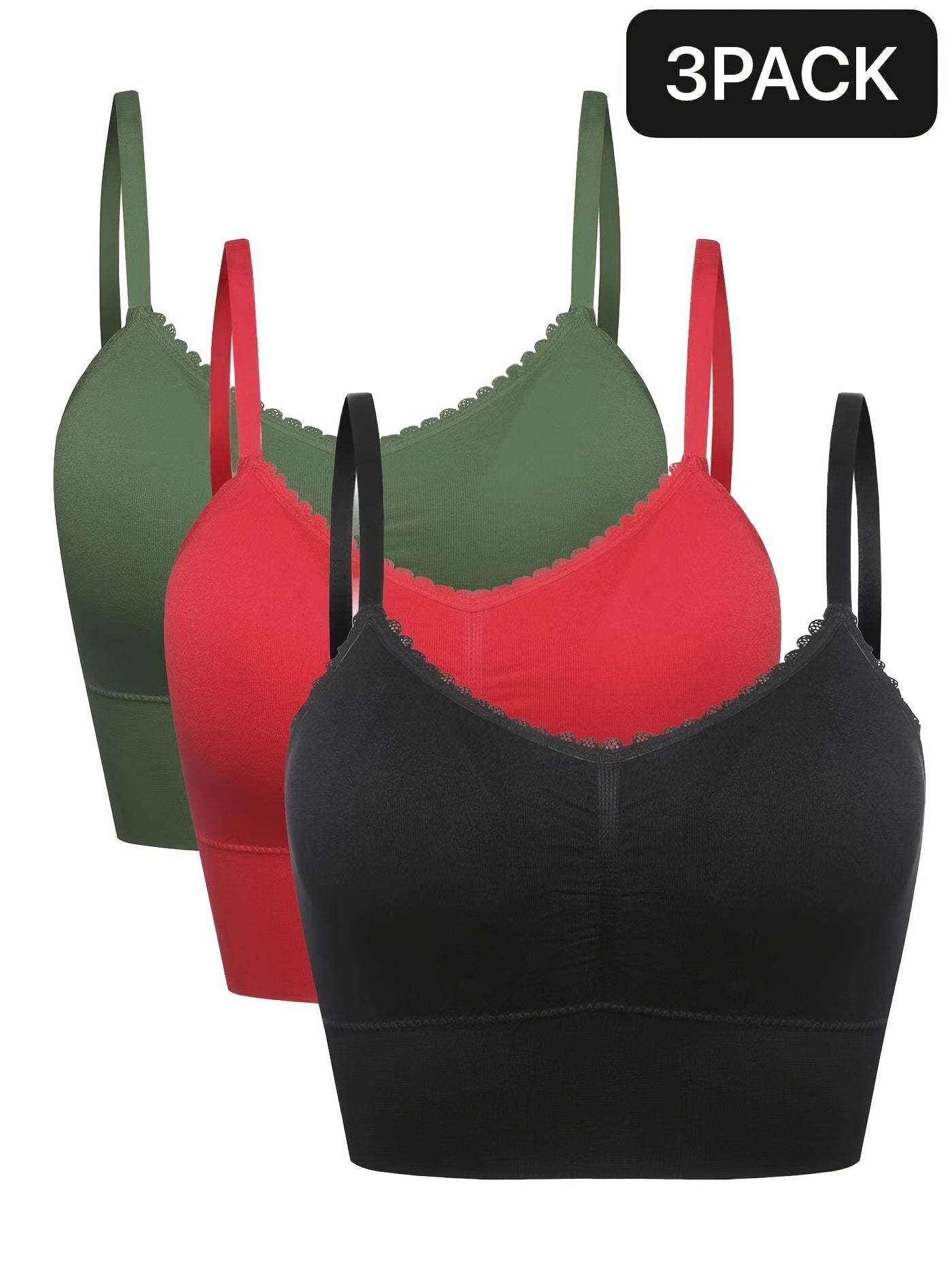 [3pcs] Seamless High-Elasticity Bras