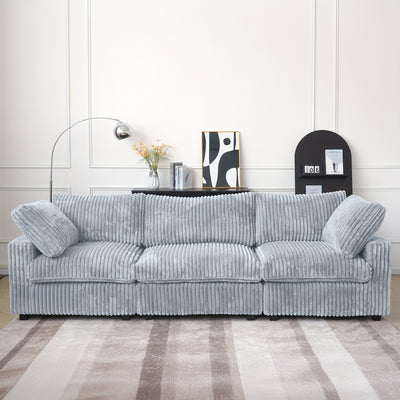 Extra Large 118" Modern Modular Sectional Sofa - L-Shaped Sectional with Chaise Lounge, Plush Cushions & Washable/Replaceable Cover - Modular Sofa with Chaise Convertible, Spacious Living Room Couch for Apartments, Houses - E