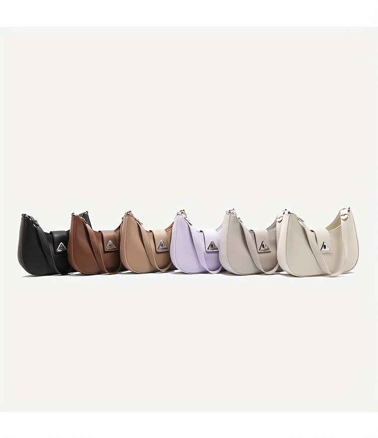 Korean High-end Texture Bag for Women, Fashionable And Versatile, Simple Single Shoulder Underarm Bag, Crescent Shaped Bag for Women