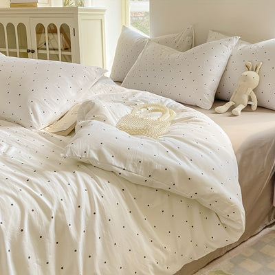 [Soft Duvet Cover] 3pcs Korean-Style Reversible Duvet Cover Set | 1 Duvet Cover + 2 Pillowcases, Soft, Breathable, Charmingly Minimalistic, Comfortable, AA Side Design, Suitable As Gifts for Valentine's Day, Thanksgiving, Mot