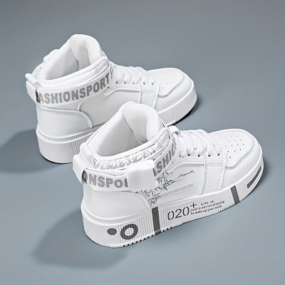 Four M2688 Women's Classic Low-Top Sneakers, Lace-Up Comfortable Hiking Shoes, Trendy Streetwear Basketball Sports Shoes, Korean Style Versatile for Outdoor Activities and All Seasons