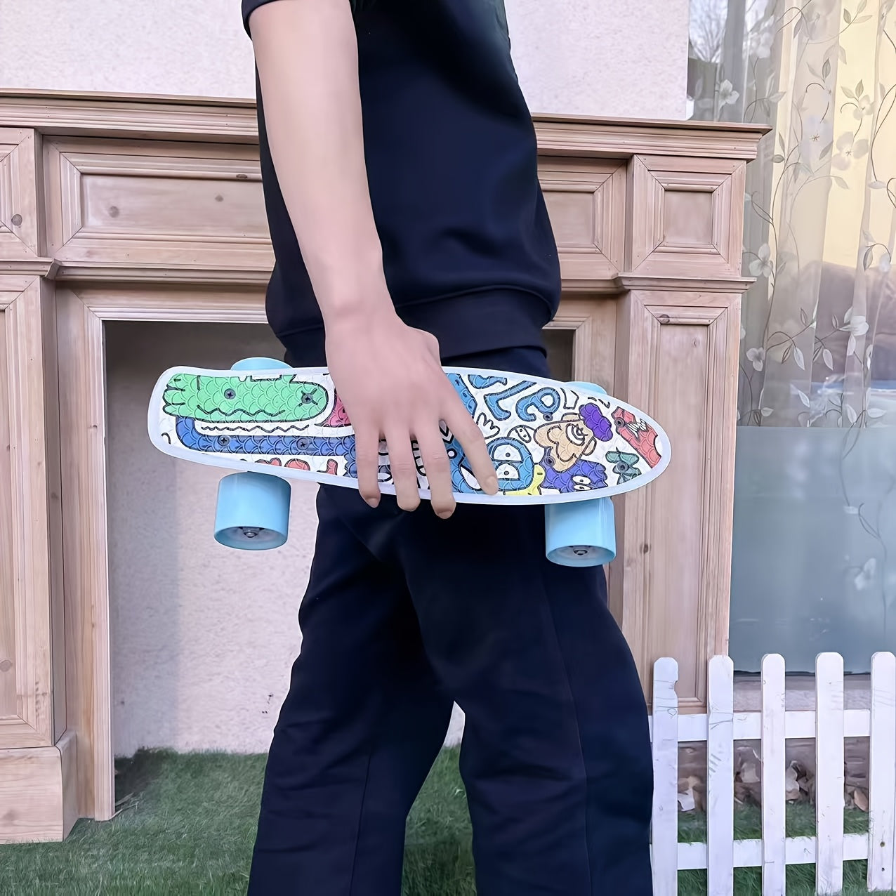 Skateboard adult skateboard park skateboard street skateboard complete skateboard mini cruiser skateboard parade outdoor equipment compact and easy to carry skateboard commuter suitable for backpack storage locker.