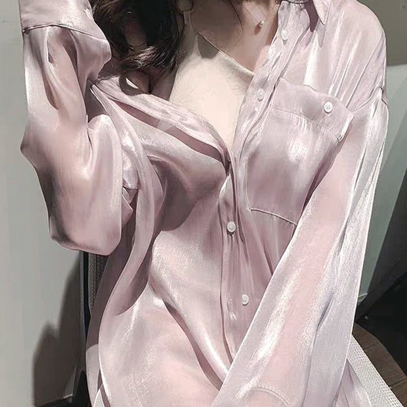 Breathable Small Korean Style Loose Chiffon