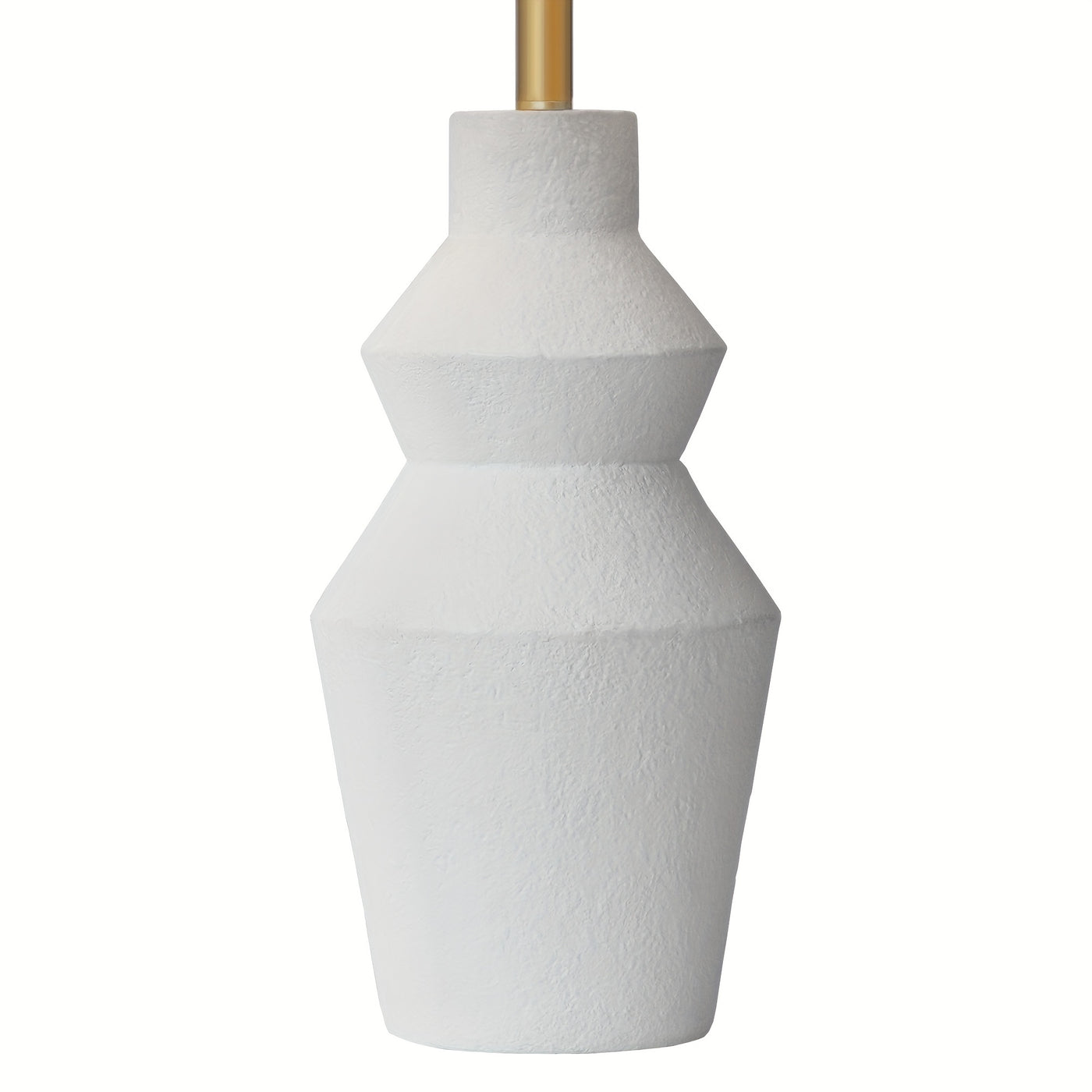 Modern Farmhouse Table Lamp with White Cement Base & Black Linen Shade - Rustic Single Bedside Lamp with Switch, Sturdy for Bedroom, Living Room, Office - Compatible with E27 (Bulb Not Included) - Ideal Housewarming Gift, Min