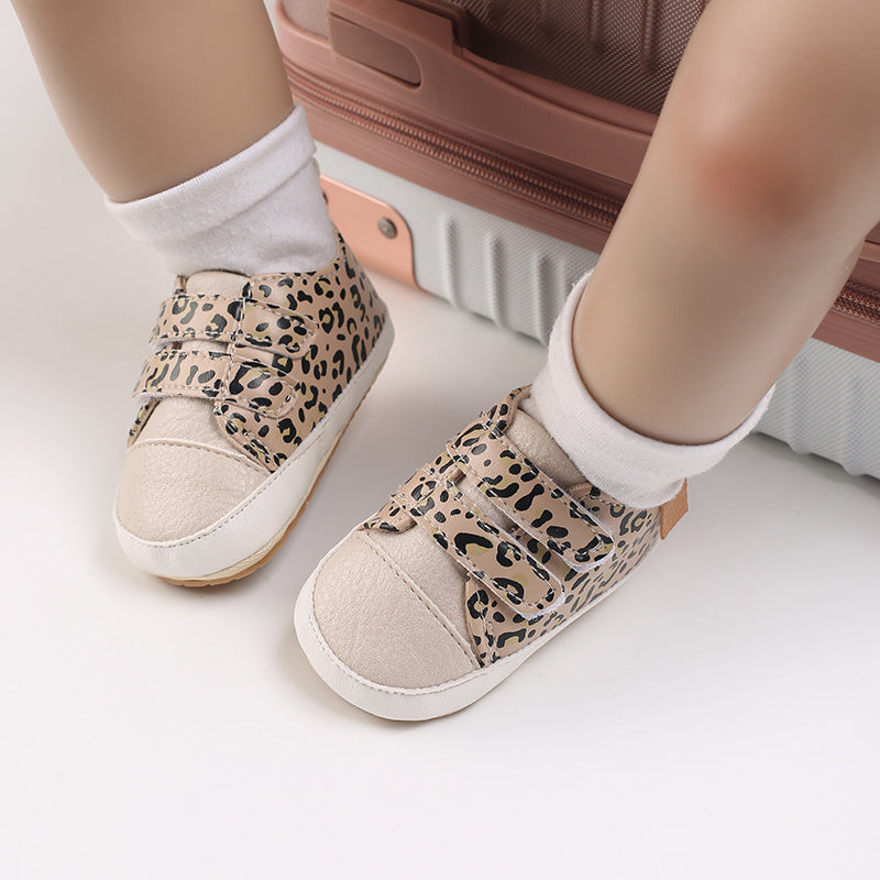 Toddler Baby Sneakers Soft Sole Non-slip Hook And Loop Fastener Shoes First Walkers Crib Shoes Girls And Boys