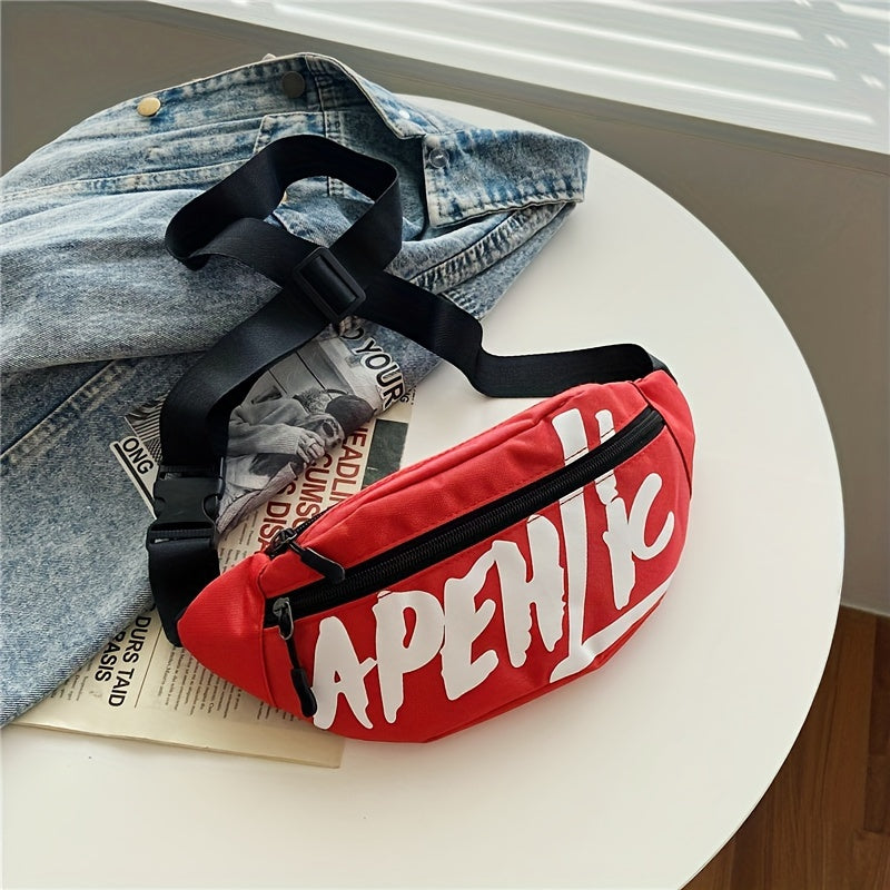 Men's and Women's Chest Bag, Shoulder Crossbody Bag, Adjustable Shoulder Bag, Motorcycle Korean Style Casual Small Waist Bag, Men's Bag