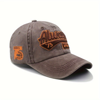 1pc Set Of European And American Embroidered Baseball Cap, 3D Embroidered Baseball Cap, Korean Duckbill Cap, Sun Visor, Couple Style