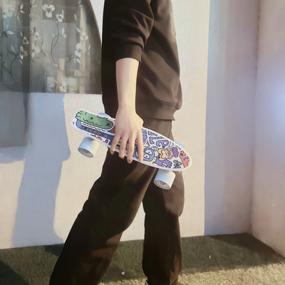 Skateboard adult skateboard park skateboard street skateboard complete skateboard mini cruiser skateboard parade outdoor equipment compact and easy to carry skateboard commuter suitable for backpack storage locker.