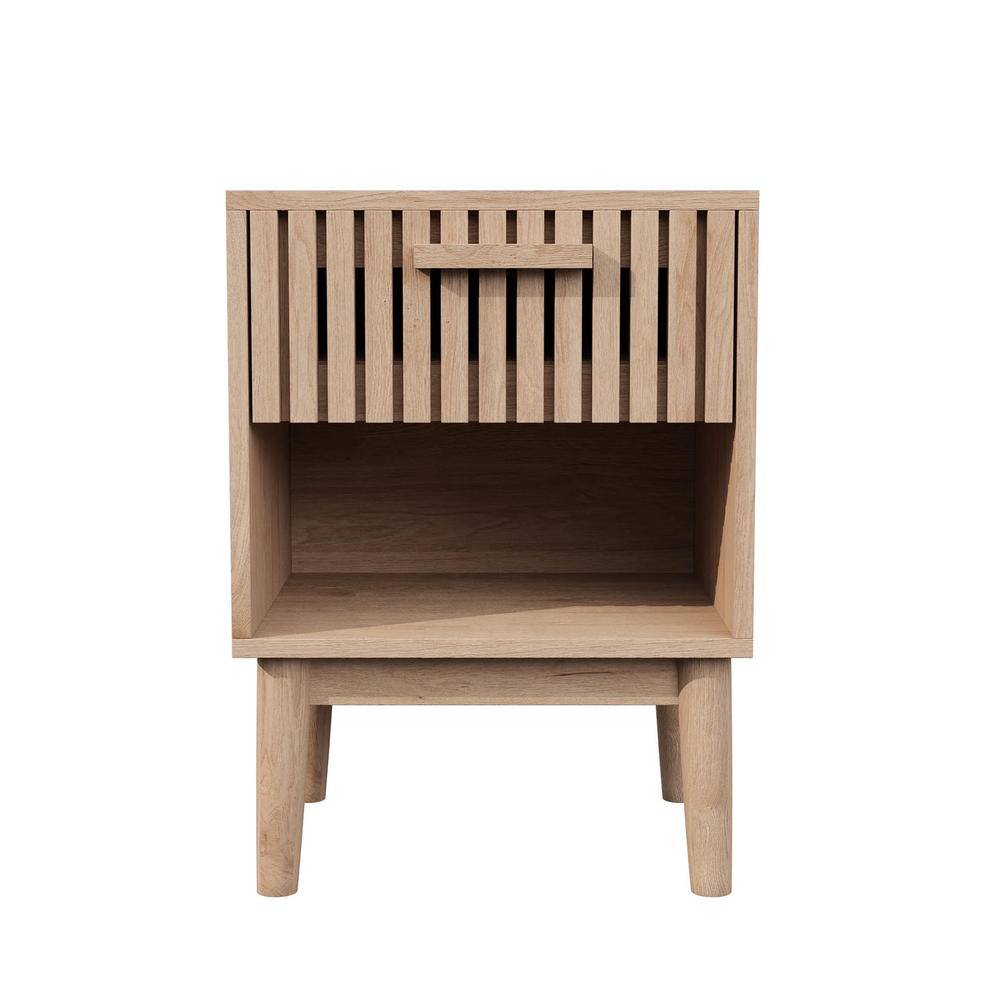 Rosahqnda Bedside Table 2 Set Boho Bedside Table with Open Shelves and Drawer Natural Wood side table table Bedside Table