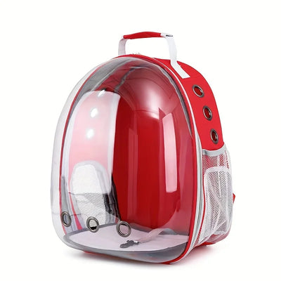 Breathable Transparent Space Capsule Cat Backpack – Durable Acrylic Pet Carrier with Zippered Access