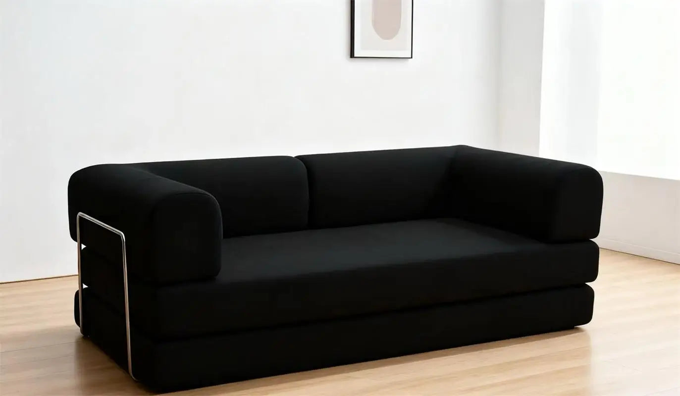 EU warehouse 2025 removable washed corduroy modular compression sofa 200 cm sleeper sofa bed bedroom furniture