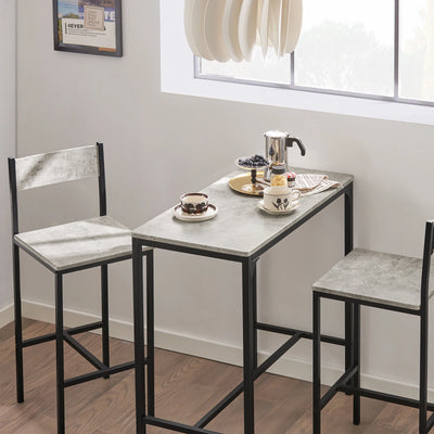 SoBuy OGT03 bar table set 3-piece dining table bistro table balcony furniture bistro furniture