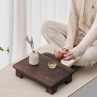 Wood Low Tea Table Coffee Table Tatami Table For Balcony Living Room Sitting On The Floor Compact Window Sill Table