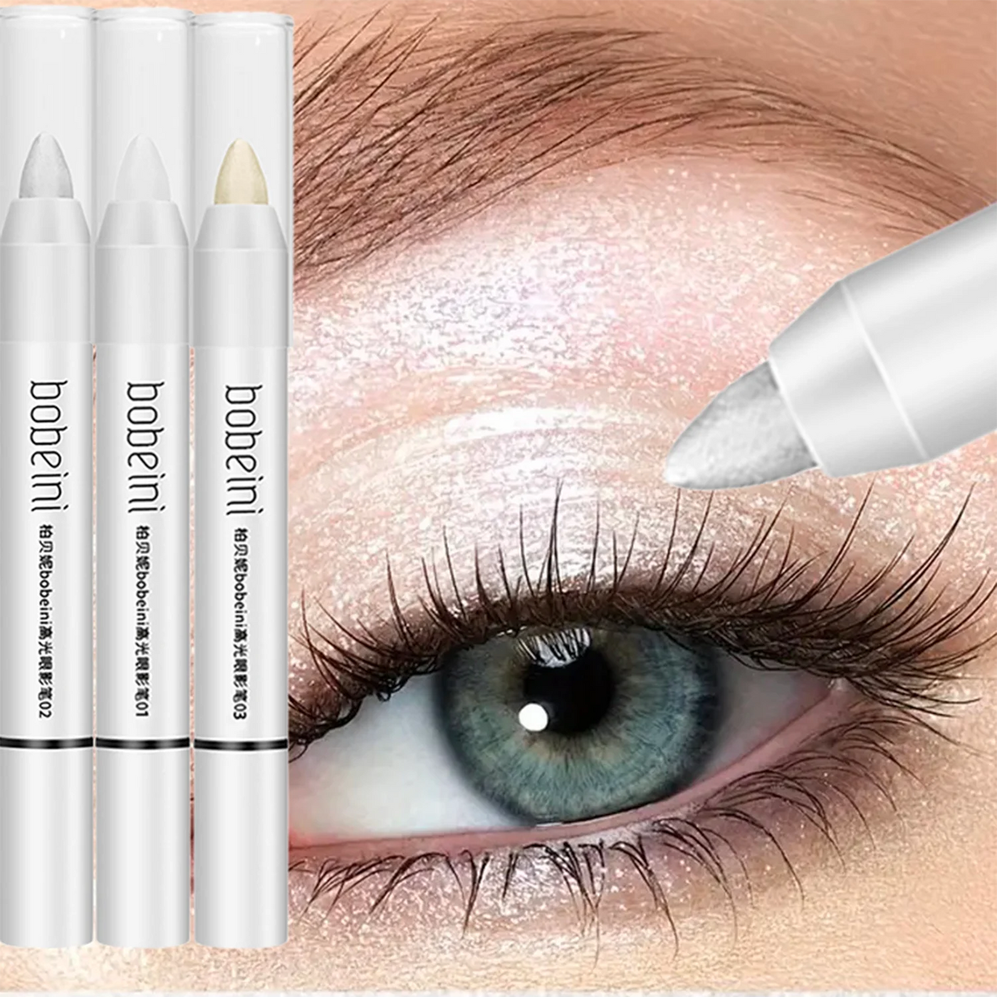 Highlight Eyeshadow Pencil – Waterproof, High-Pigment, Crease-Proof, Matte & Shimmer, One-Swipe Glow for Daily, Party makeup