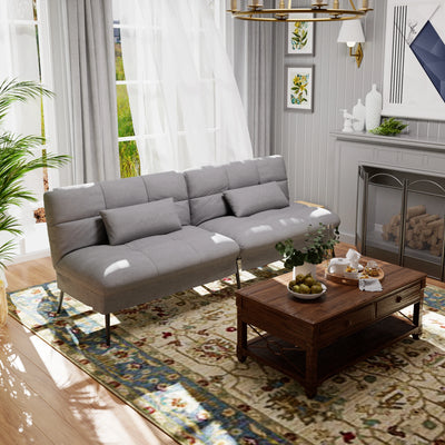 Fold-out Futon Cover Sofa Sleeper Sleeper Fits Corner Sofa 3-Seater Guest Sofa with Adjustable Backrest fabric