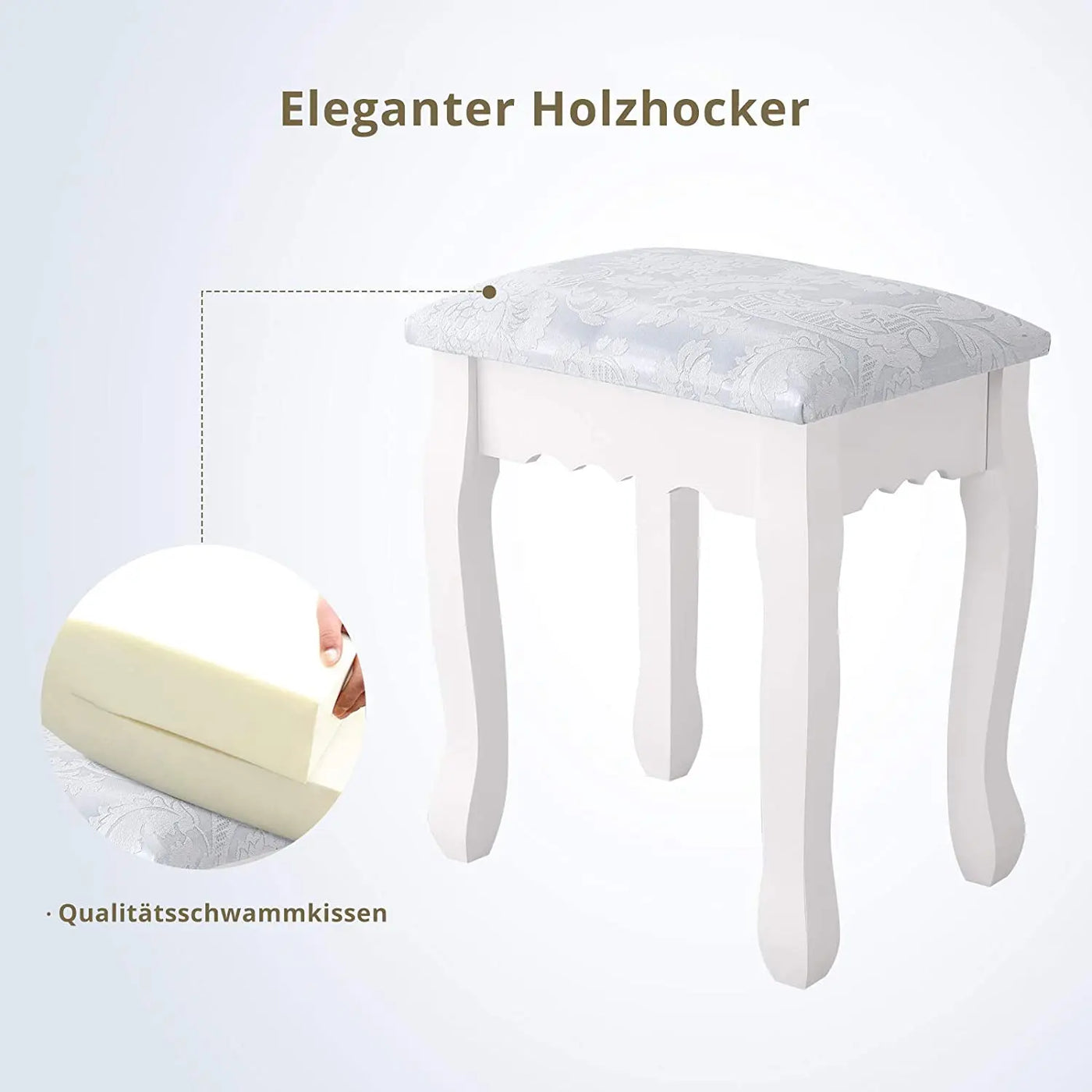 Vanity Desk with Mirror, White Makeup Desk, Vanity Desk with 3 Drawers for Bedroom