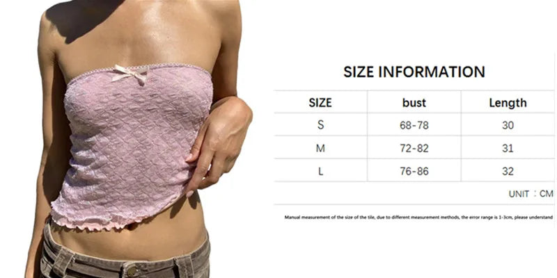 Xingqing y2k Off Shoulder Top Women Fairy Grunge Clothes Summer Sleeveless Lace Trim Patchwork Strapless Tshirt 2000s Streetwear