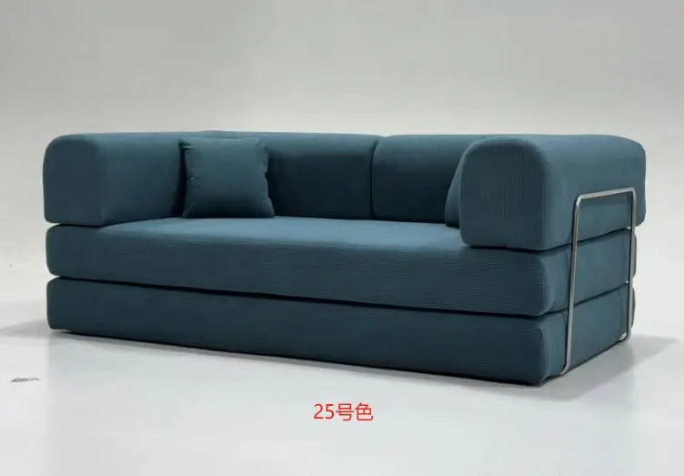 EU warehouse 2025 removable washed corduroy modular compression sofa 200 cm sleeper sofa bed bedroom furniture