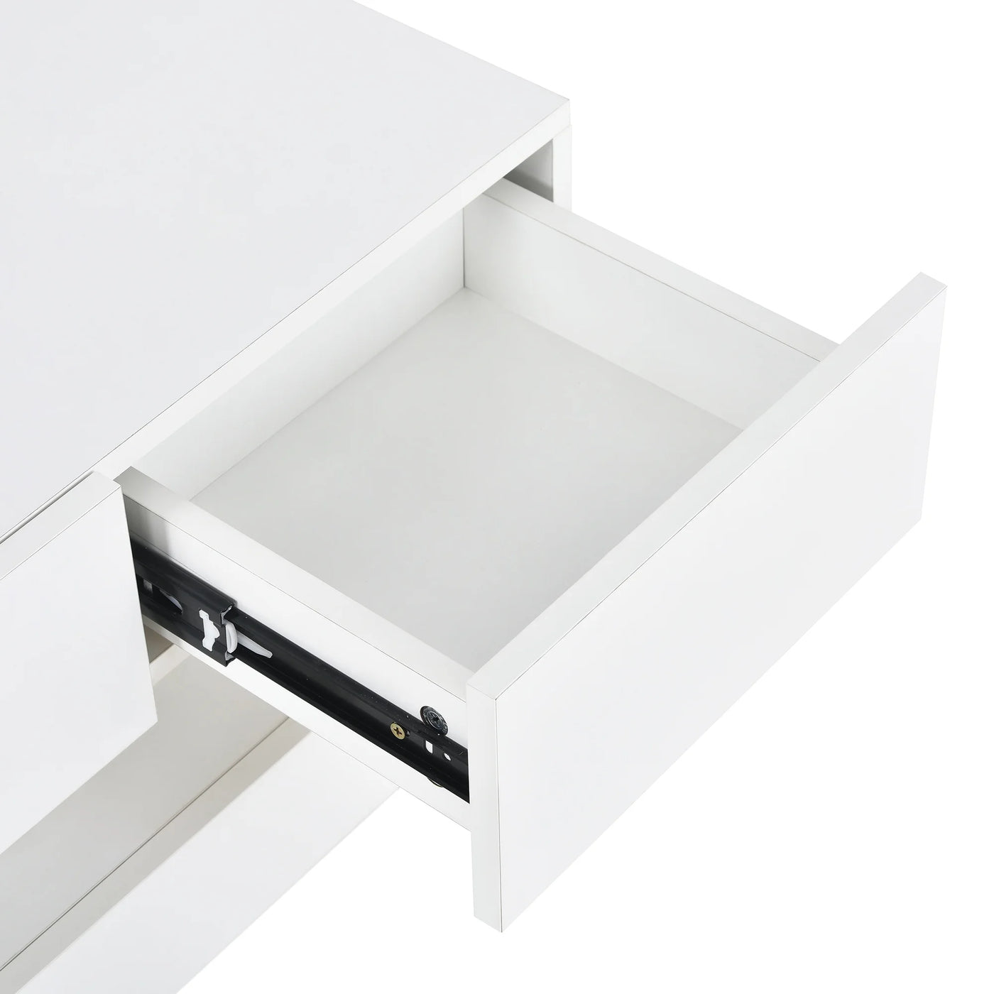 Wall mounted TV wardrobe, TV stand, TV furniture with 2 cabinets and 4 large drawers, 16 color LED lighting