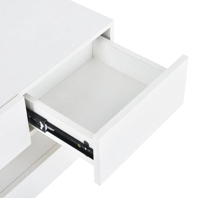 Wall mounted TV wardrobe, TV stand, TV furniture with 2 cabinets and 4 large drawers, 16 color LED lighting
