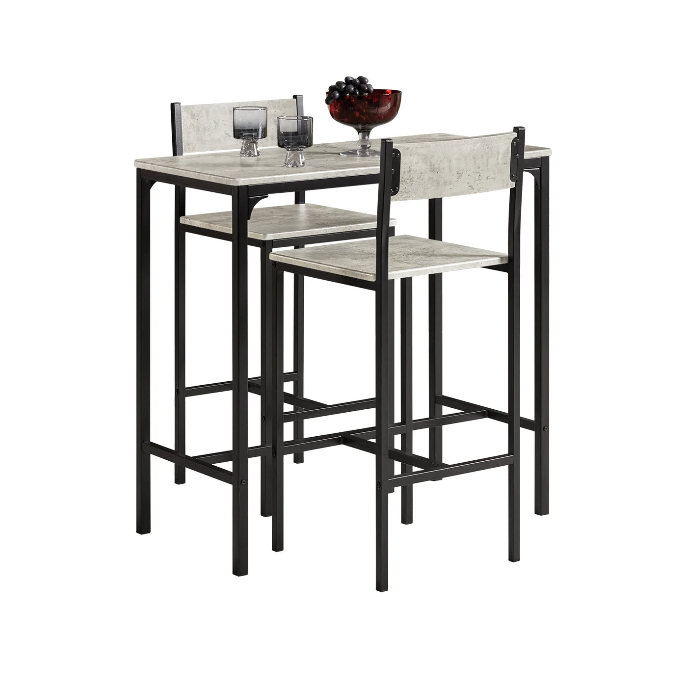 SoBuy OGT03 bar table set 3-piece dining table bistro table balcony furniture bistro furniture