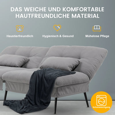 Fold-out Futon Cover Sofa Sleeper Sleeper Fits Corner Sofa 3-Seater Guest Sofa with Adjustable Backrest fabric