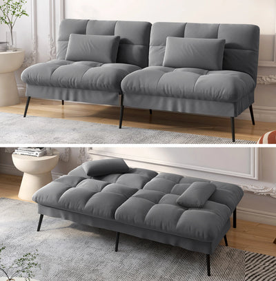 Fold-out Futon Cover Sofa Sleeper Sleeper Fits Corner Sofa 3-Seater Guest Sofa with Adjustable Backrest fabric