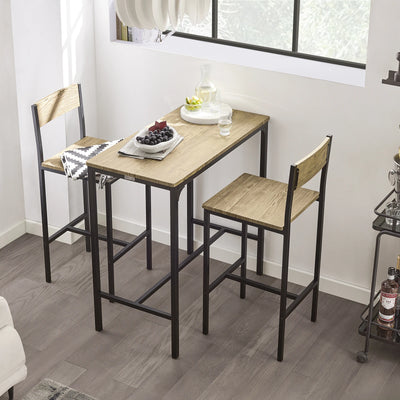 SoBuy OGT03 bar table set 3-piece dining table bistro table balcony furniture bistro furniture