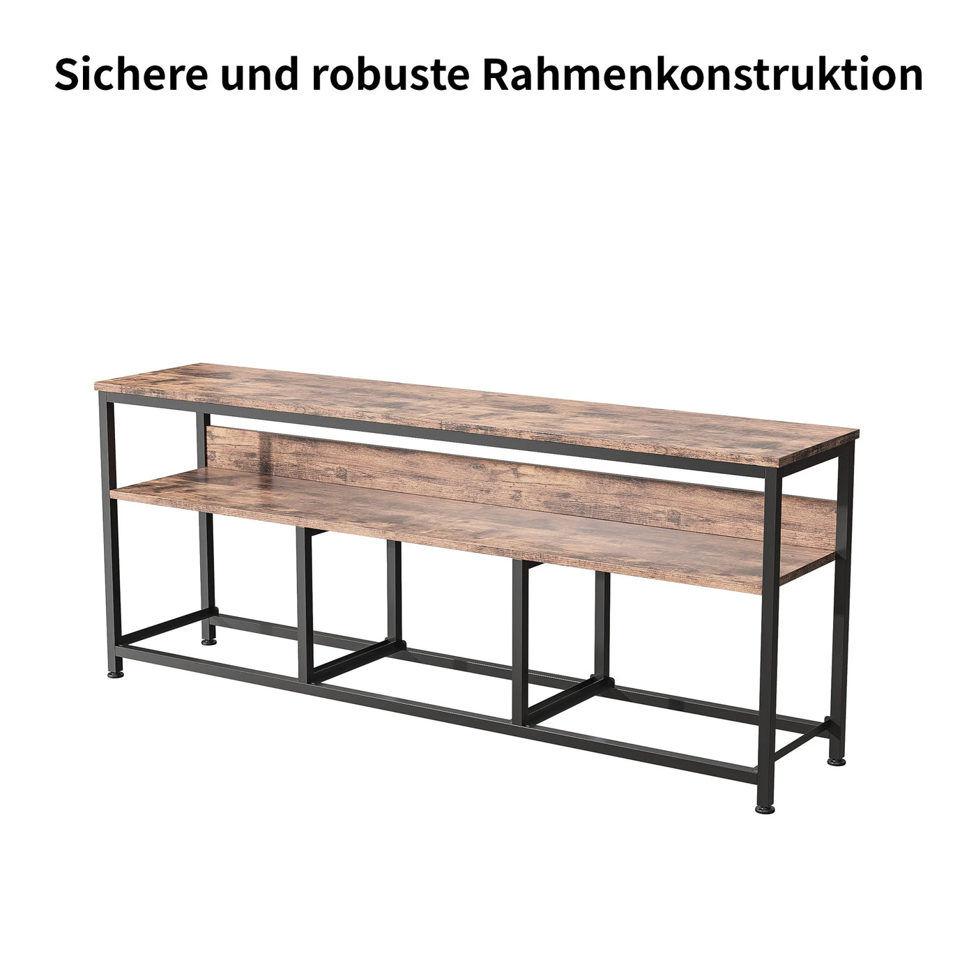 108×30×57cm TV Cabinet, Sideboard with 3 Storage Fabric Drawers and Open Shelves, with LED Lighting and Height-adjustable Feet