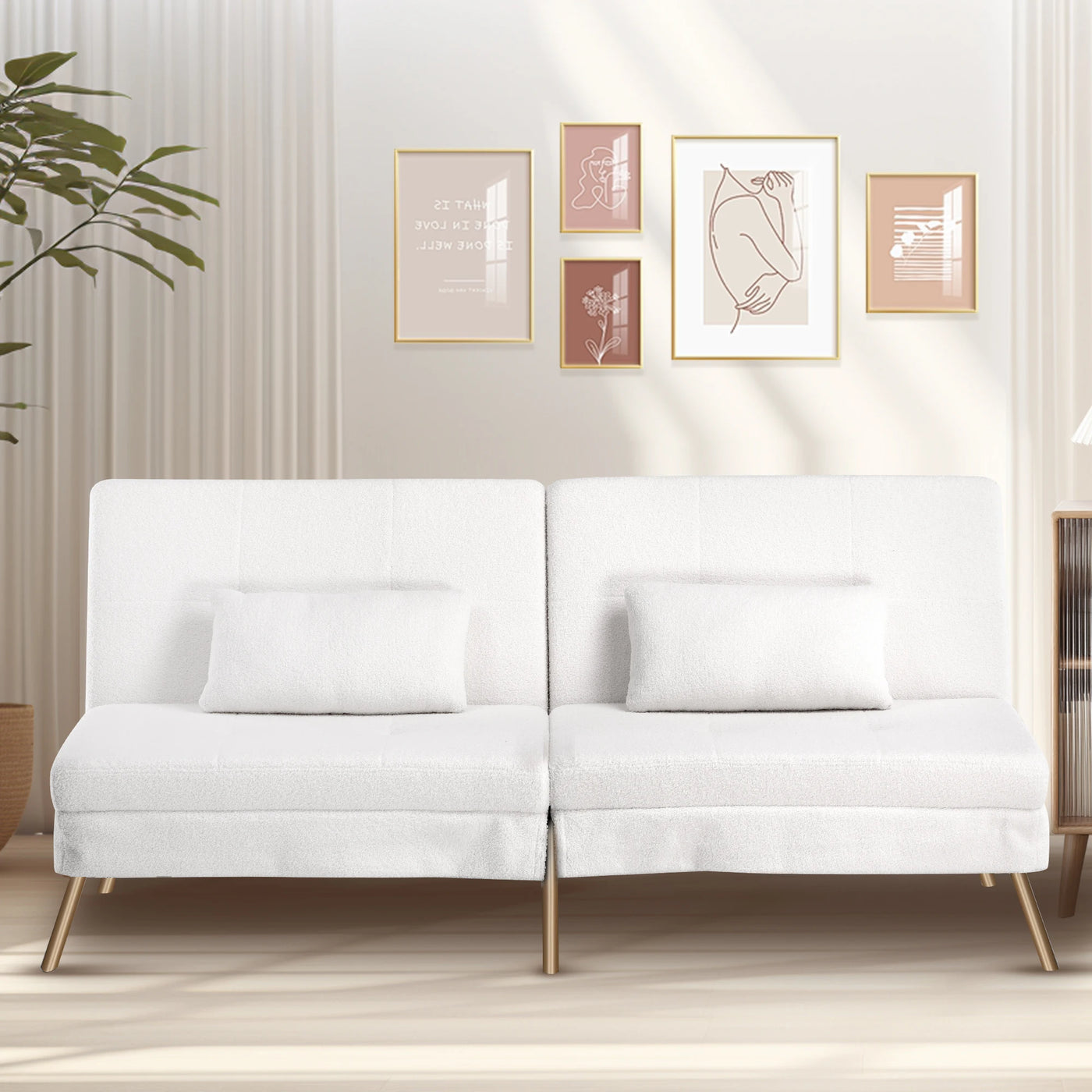 Fold-out Futon Cover Sofa Sleeper Sleeper Fits Corner Sofa 3-Seater Guest Sofa with Adjustable Backrest fabric