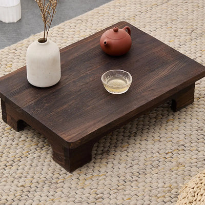 Wood Low Tea Table Coffee Table Tatami Table For Balcony Living Room Sitting On The Floor Compact Window Sill Table