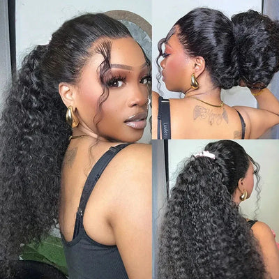 250 Density Invisible Strap 360 Full HD Lace Glueless Wig Deep Wave Frontal Wig 30 Inch Water Wave Lace Front Wigs Human Hair