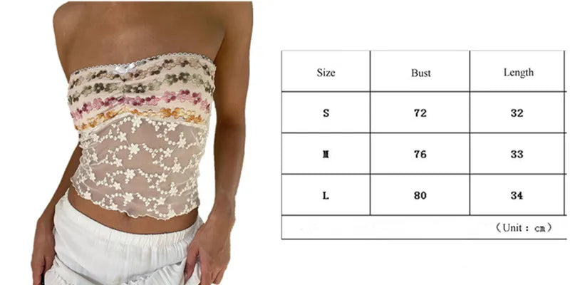 Xingqing y2k Off Shoulder Top Women Fairy Grunge Clothes Summer Sleeveless Lace Trim Patchwork Strapless Tshirt 2000s Streetwear