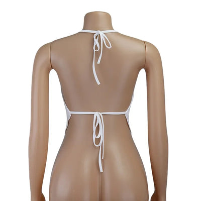 Purple Halter Backless Corset Top