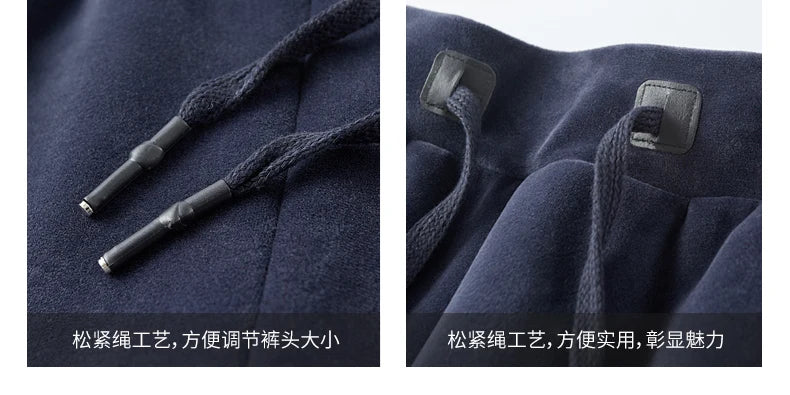 Men Winter Plus Velvet Thick Tracksuits Men's Lamb Cashmere Hoodies+vests+pants Three-pieces Sets Men Warm Casual Lamb Wool Sets