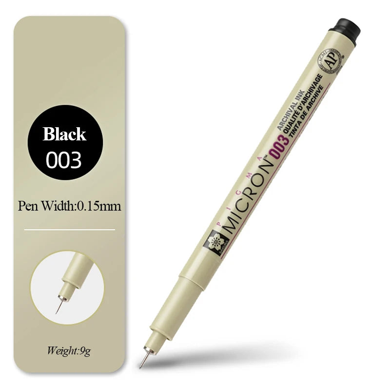 SAKURA Waterproof Micron Pen Set Waterproof Fine Liner Marker Pen Painting Drawing Sketch Markers Artistic Cartoon Design