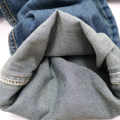Men's Overalls Jumpsuit Large Size Strap Straight Blue Jeans With 7 Pockets