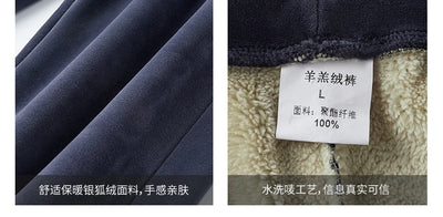 Men Winter Plus Velvet Thick Tracksuits Men's Lamb Cashmere Hoodies+vests+pants Three-pieces Sets Men Warm Casual Lamb Wool Sets