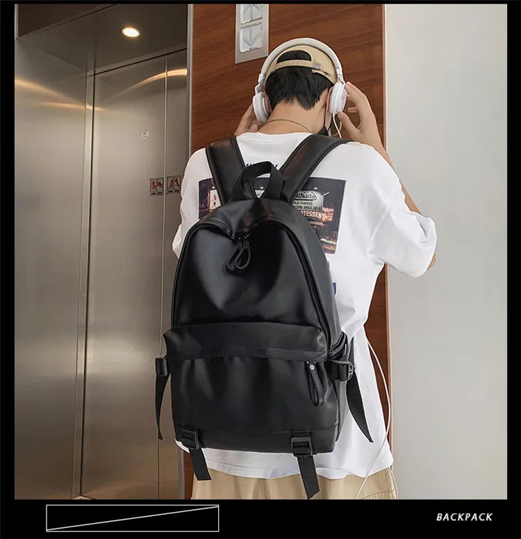 Large Backpack Women Leather Rucksack Women's Knapsack Travel Backpacks Shoulder School Bags for Teenage Girls Mochila Back Pack