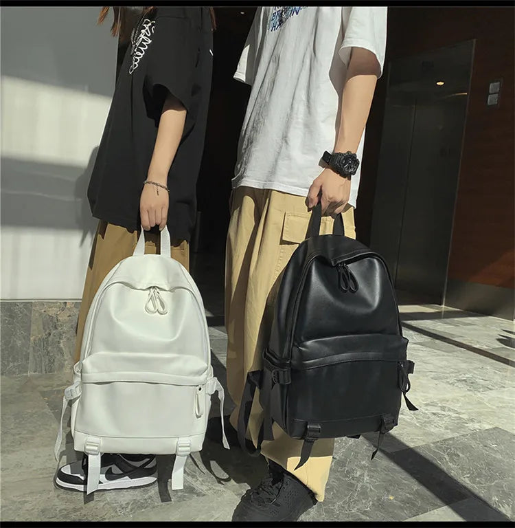 Large Backpack Women Leather Rucksack Women's Knapsack Travel Backpacks Shoulder School Bags for Teenage Girls Mochila Back Pack