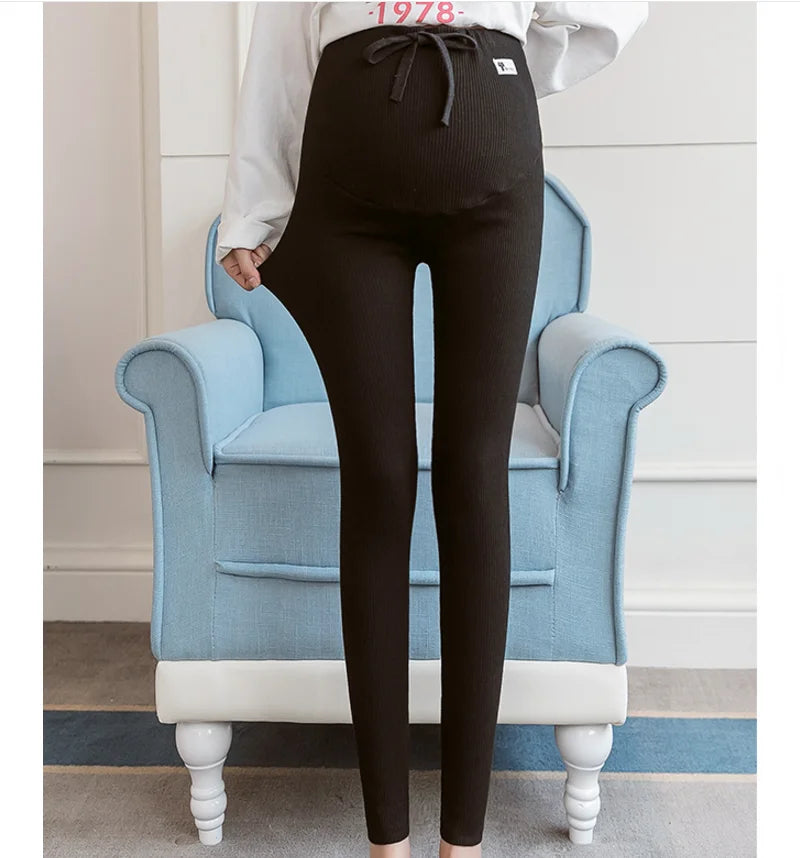 Casual Leggings For Pregnant Women Elastic High Waist Stripes Pants Pregnancy Sports Clothes Maternity Fitness Trousers Skinny