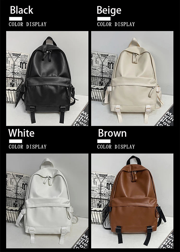 Large Backpack Women Leather Rucksack Women's Knapsack Travel Backpacks Shoulder School Bags for Teenage Girls Mochila Back Pack