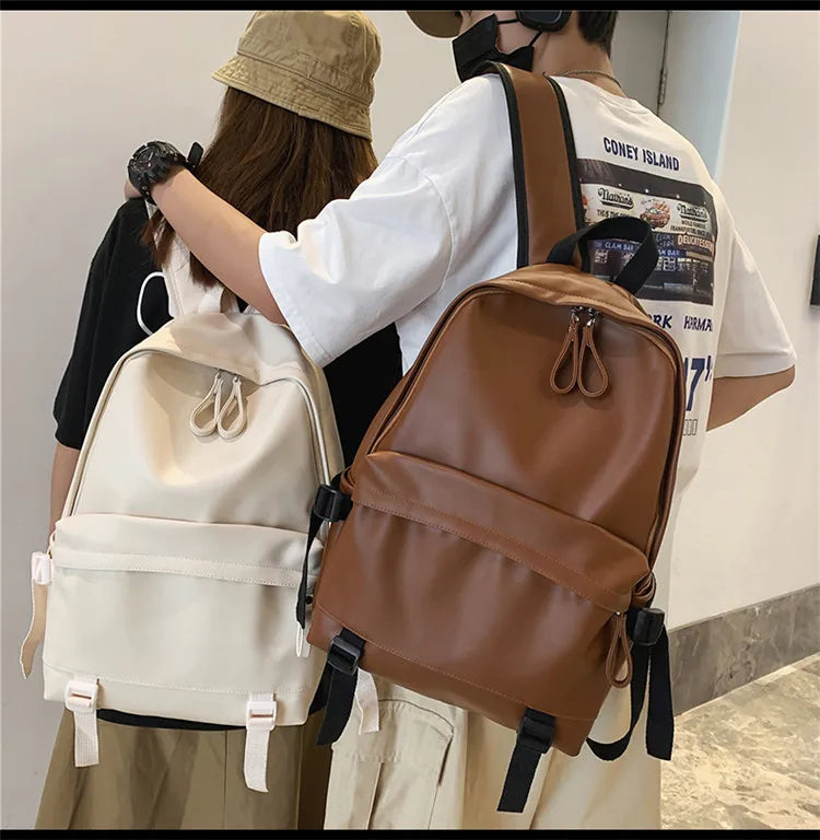 Large Backpack Women Leather Rucksack Women's Knapsack Travel Backpacks Shoulder School Bags for Teenage Girls Mochila Back Pack