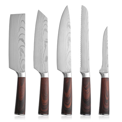 5 Pcs Kitchen Knives Set High Quality Durable Japanese Kitchen Boning Chefs Knife Set