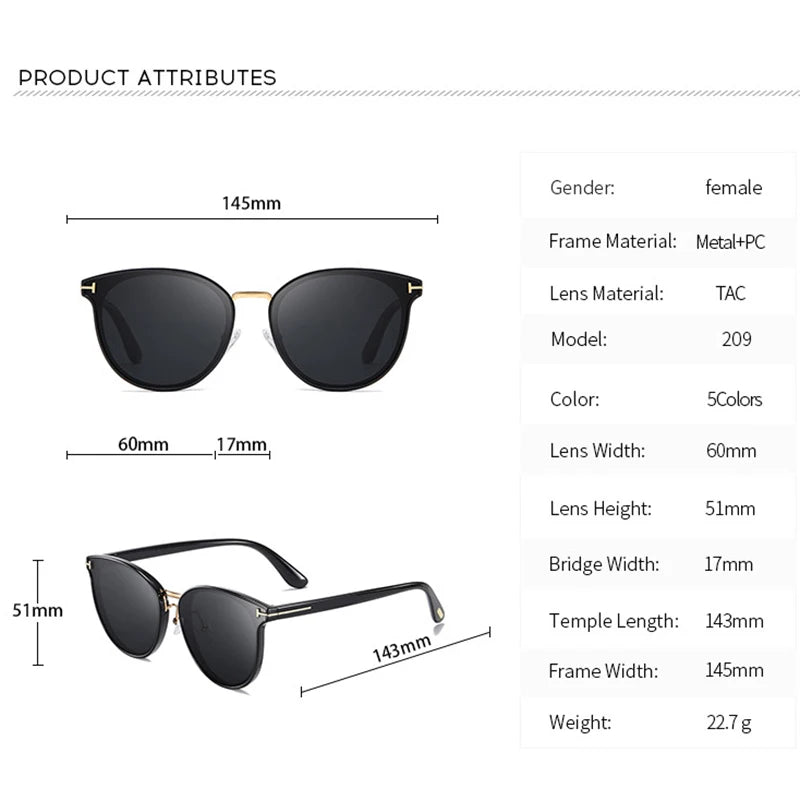 2021 Aviation Polarized Lady Sunglasses Cat Eye Fashion Women Sun Glasses luxury Woman Female Brand New oculos de sol