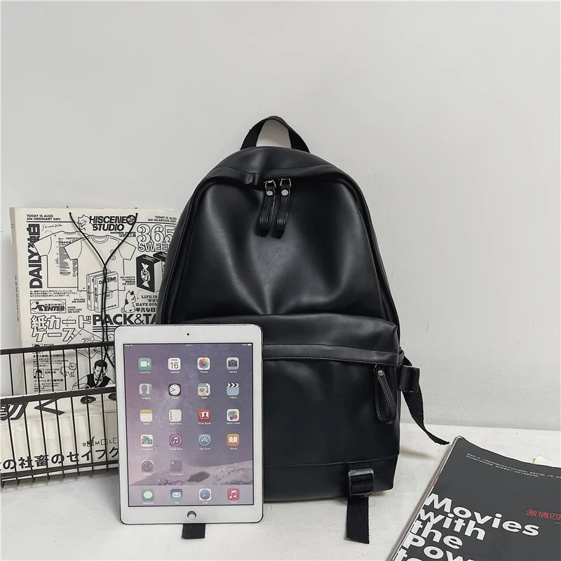 Large Backpack Women Leather Rucksack Women's Knapsack Travel Backpacks Shoulder School Bags for Teenage Girls Mochila Back Pack