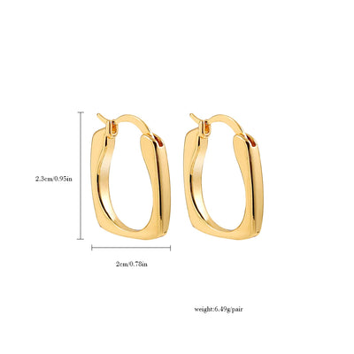 Punk Gold Color Twist Round Piercing Hoop Earrings Female Luxury CZ Crystal Geometric Ear Buckle Huggie Earrings Women Jewelry