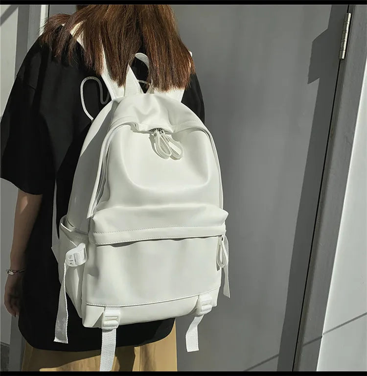 Large Backpack Women Leather Rucksack Women's Knapsack Travel Backpacks Shoulder School Bags for Teenage Girls Mochila Back Pack