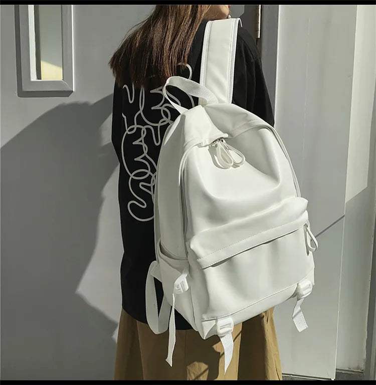 Large Backpack Women Leather Rucksack Women's Knapsack Travel Backpacks Shoulder School Bags for Teenage Girls Mochila Back Pack